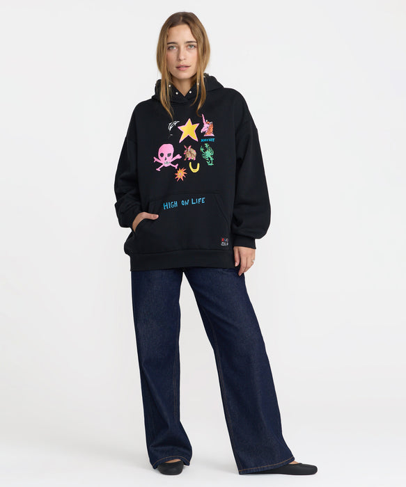 RVCA ウィメンズ DANI MILLER OVERSIZED HOODIE パーカー 【2026年秋冬モデル】 RVB / S