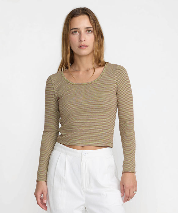 RVCA ウィメンズ JUNGLE LS SCOOP NECK ロンT 【2026年秋冬モデル】 DES / M