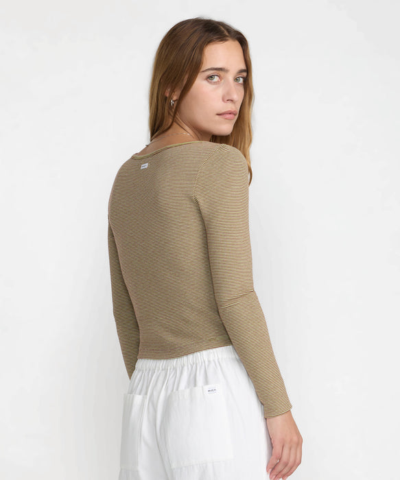 RVCA ウィメンズ JUNGLE LS SCOOP NECK ロンT 【2026年秋冬モデル】 DES / M
