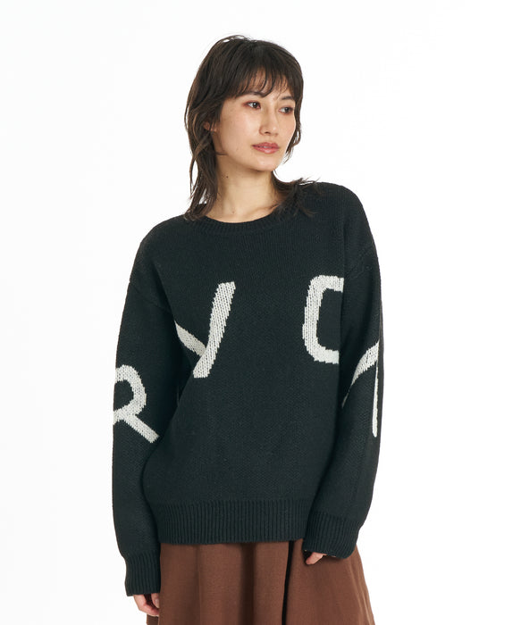 RVCA ウィメンズ ARCH RVCA KNIT セーター 【2026年秋冬モデル】 BLK / M