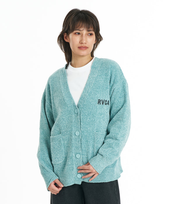 RVCA ウィメンズ JQ CARDIGAN KNIT セーター 【2026年秋冬モデル】 BLH / M