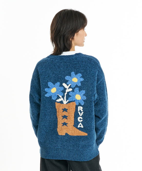RVCA ウィメンズ JQ CARDIGAN KNIT セーター 【2026年秋冬モデル】 DDM / M
