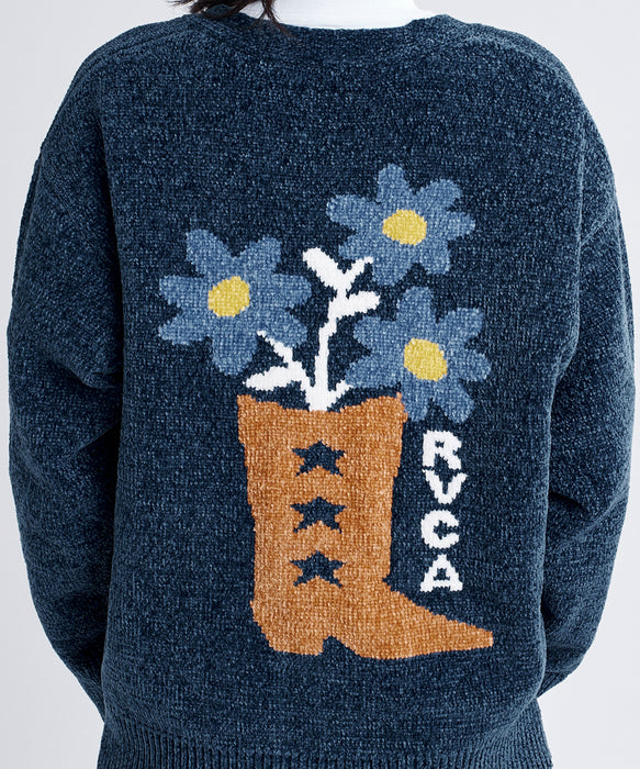 RVCA ウィメンズ JQ CARDIGAN KNIT セーター 【2026年秋冬モデル】 DDM / M