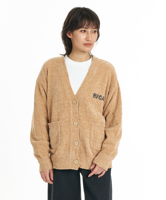 RVCA ウィメンズ JQ CARDIGAN KNIT セーター 【2026年秋冬モデル】 LAT / M