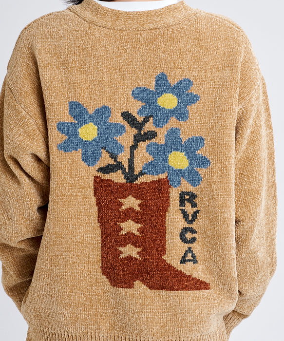 RVCA ウィメンズ JQ CARDIGAN KNIT セーター 【2026年秋冬モデル】 LAT / M