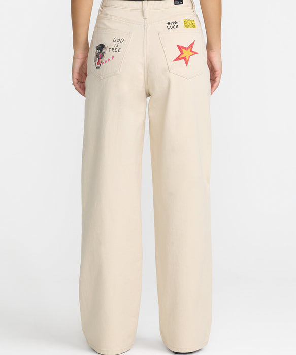 RVCA ウィメンズ DANI MILLER HIGH WAISTED BAGGY デニムパンツ 【2026年秋冬モデル】 NAT / 26