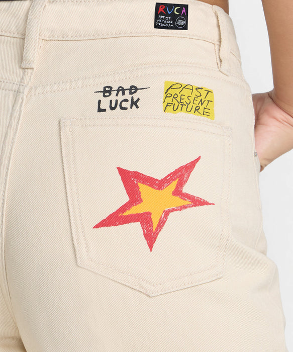 RVCA ウィメンズ DANI MILLER HIGH WAISTED BAGGY デニムパンツ 【2026年秋冬モデル】 NAT / 26