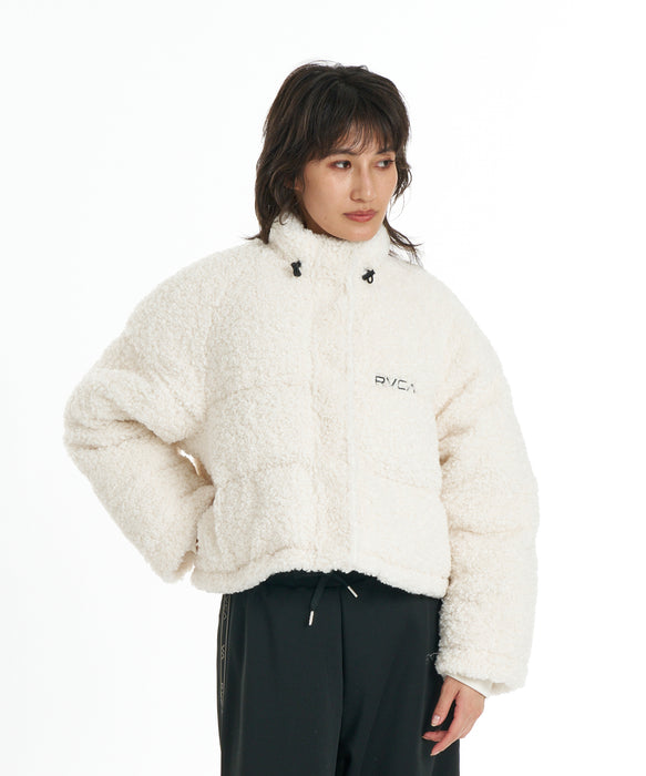 RVCA ウィメンズ FAUX FUR SHORT PUFFER JACKET ジャケット 【2026年秋冬モデル】 ANW / M