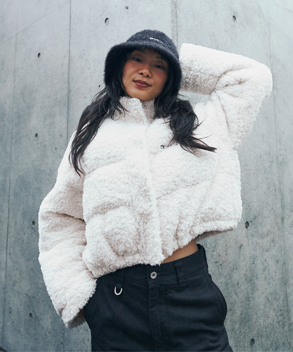 RVCA ウィメンズ FAUX FUR SHORT PUFFER JACKET 軽量高機能中綿 ジャケット 【2026年秋冬モデル】