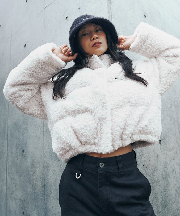 RVCA ウィメンズ FAUX FUR SHORT PUFFER JACKET 軽量高機能中綿 ジャケット 【2026年秋冬モデル】