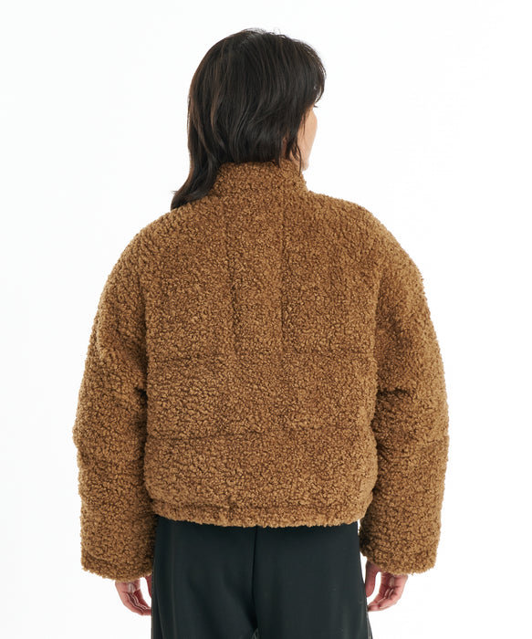 RVCA ウィメンズ FAUX FUR SHORT PUFFER JACKET ジャケット 【2026年秋冬モデル】 MOC / M