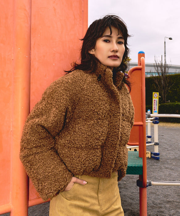 RVCA ウィメンズ FAUX FUR SHORT PUFFER JACKET 軽量高機能中綿 ジャケット 【2026年秋冬モデル】