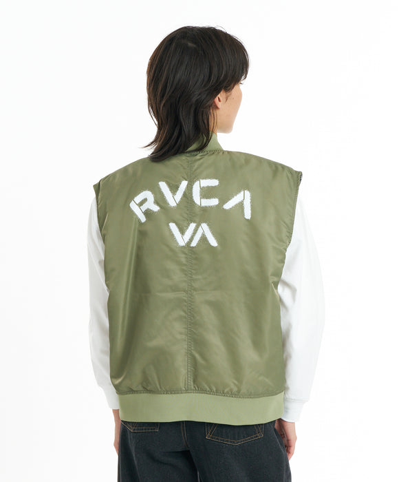 RVCA ウィメンズ DAYSHIFT MA-1 BOMBER VEST ベスト 【2026年秋冬モデル】 RGR / M