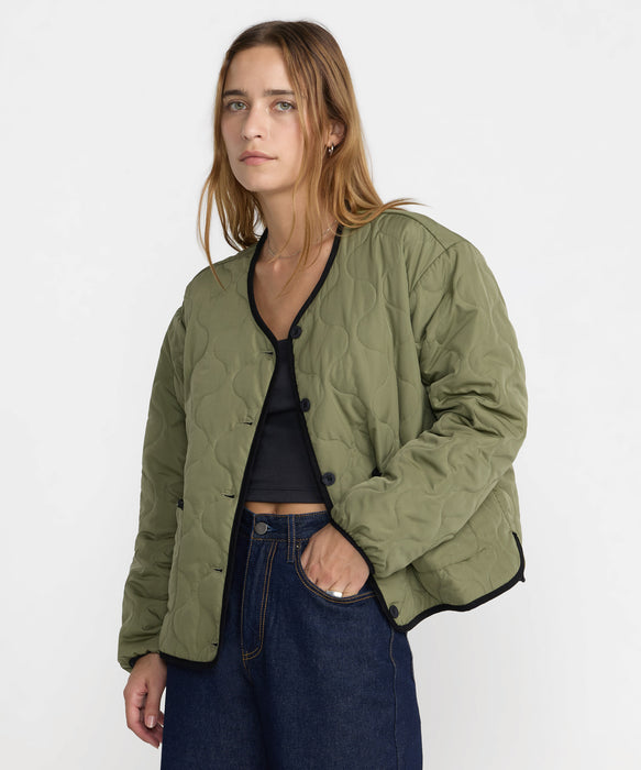 RVCA ウィメンズ HUDSON REVERSIBLE LINER JACKET ジャケット 【2026年秋冬モデル】 OLV / S
