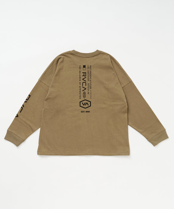 RVCA キッズ STRAIGHT HEX LT ロンT 【2026年秋冬モデル】