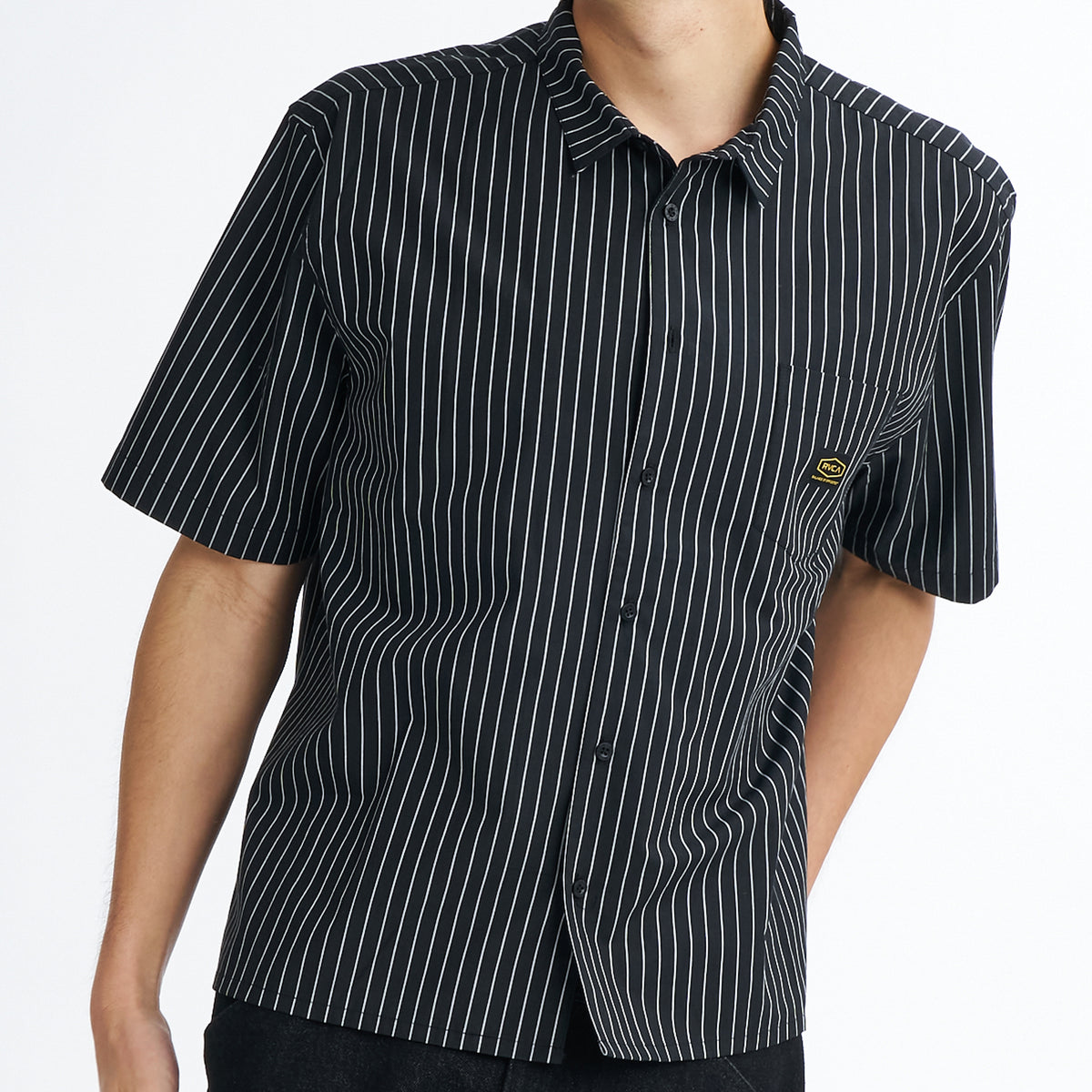 RVCA メンズ STRIPE WIDE SHIRT 半袖シャツ 【2026年夏モデル】