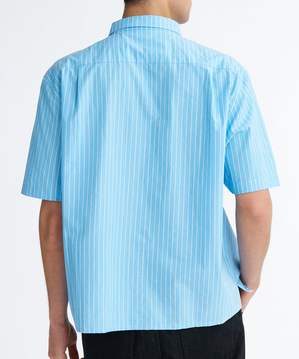 RVCA メンズ STRIPE WIDE SHIRT 半袖シャツ 【2026年夏モデル】 LBS / L