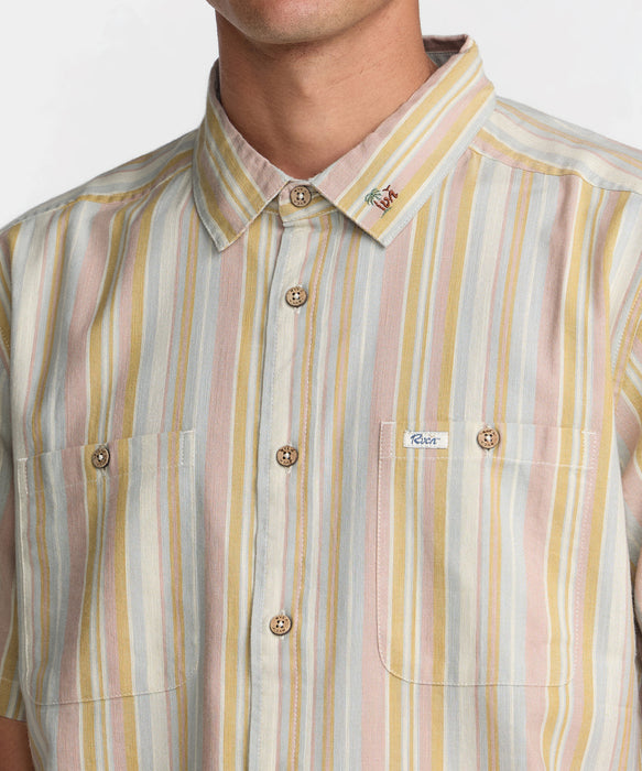 RVCA メンズ TALUM SS 半袖シャツ 【2026年夏モデル】 CER / XL