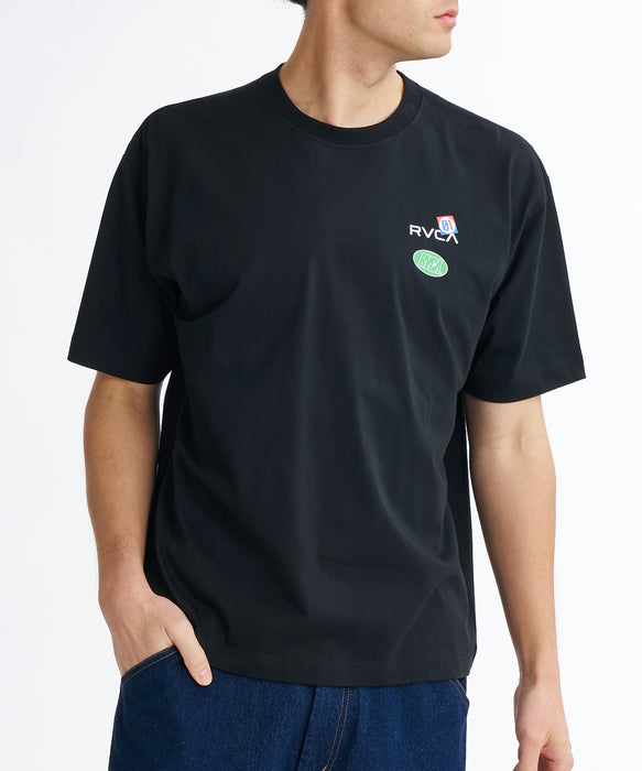 RVCA メンズ VACATION TAG BOX Tシャツ 【2026年夏モデル】 BLK / XL