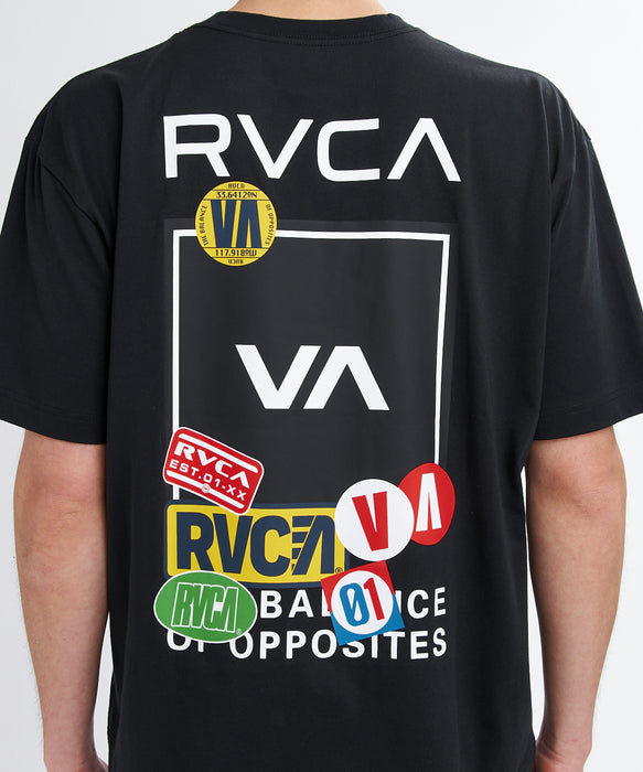 RVCA メンズ VACATION TAG BOX Tシャツ 【2026年夏モデル】 BLK / XL
