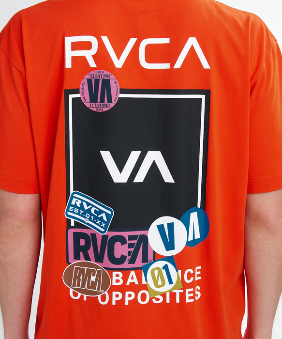 RVCA メンズ VACATION TAG BOX Tシャツ 【2026年夏モデル】 RHB / XL