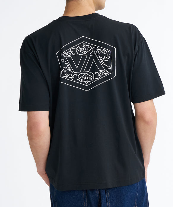 RVCA メンズ HEXFILINGREE Tシャツ 【2026年夏モデル】 BLK / XL