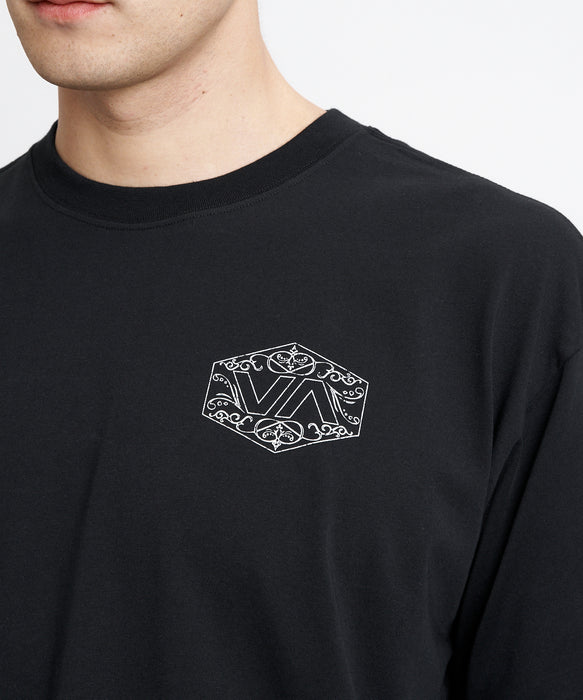 RVCA メンズ HEXFILINGREE Tシャツ 【2026年夏モデル】 BLK / XL