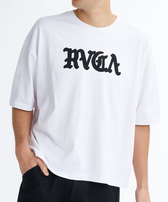 RVCA メンズ SUPER WIDE OE LOGO ST Tシャツ 【2026年夏モデル】 WHT / XL