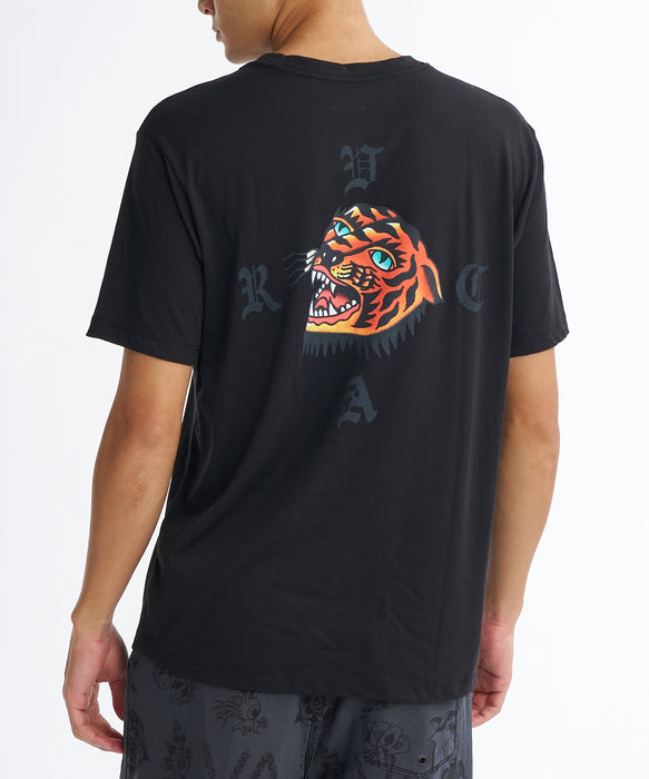 RVCA メンズ KALEB TIGER SS Tシャツ 【2026年夏モデル】 BLK / XL