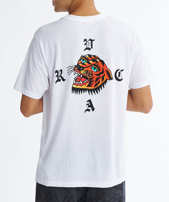 RVCA メンズ KALEB TIGER SS Tシャツ 【2026年夏モデル】 WHT / XL