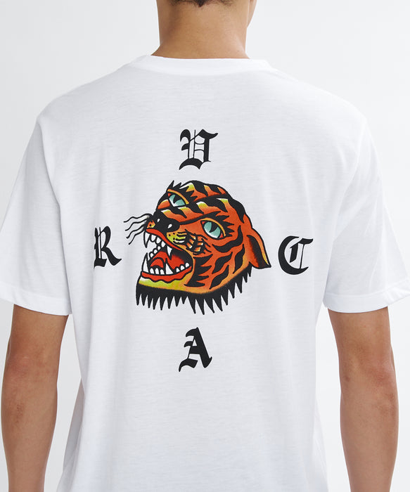 RVCA メンズ KALEB TIGER SS Tシャツ 【2026年夏モデル】 WHT / XL