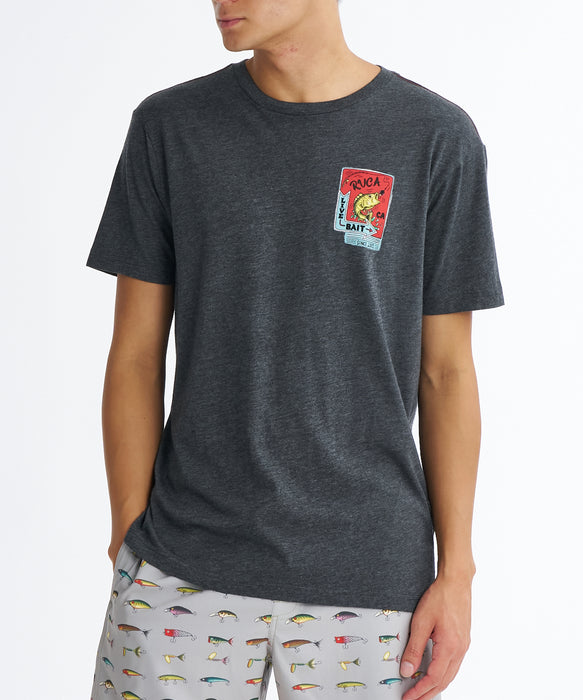 RVCA メンズ LIVE BAIT SS Tシャツ 【2026年夏モデル】 BLK / XL