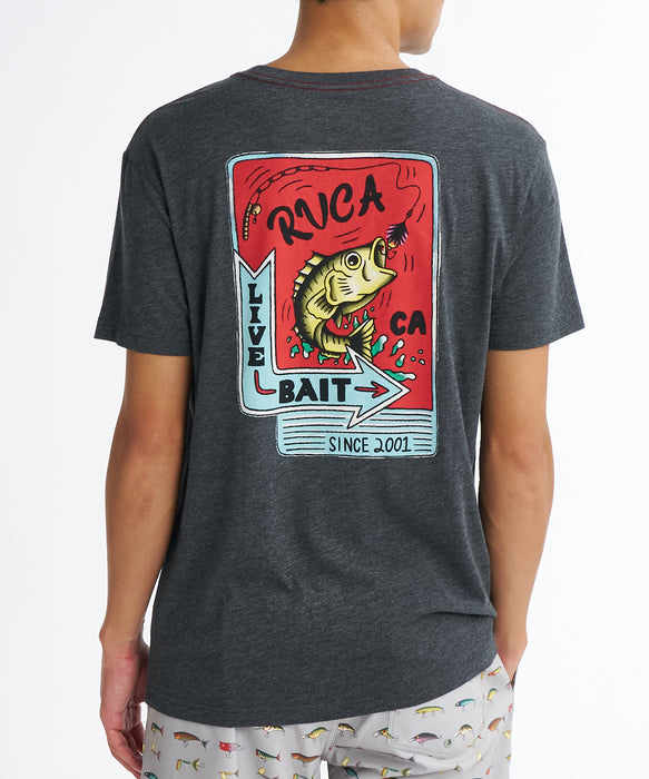 RVCA メンズ LIVE BAIT SS Tシャツ 【2026年夏モデル】 BLK / XL