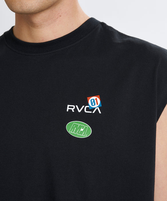 RVCA メンズ VACATION TAG BOX TT タンクトップ 【2026年夏モデル】 BLK / XL
