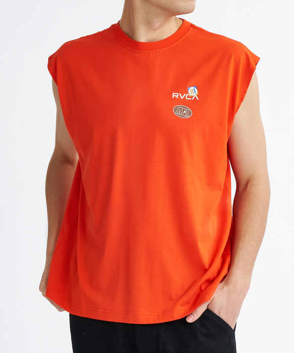 RVCA メンズ VACATION TAG BOX TT タンクトップ 【2026年夏モデル】 RHB / XL
