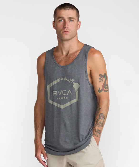 RVCA メンズ ISLAND HEX TANK タンクトップ 【2026年夏モデル】 SMK / XL