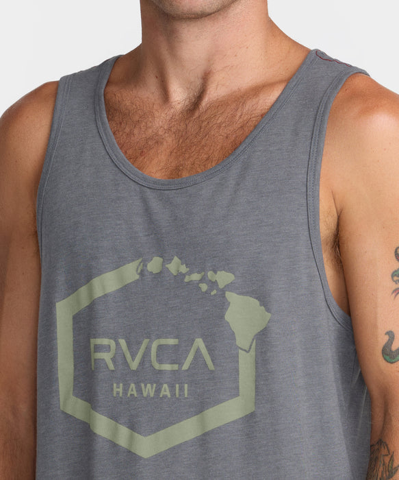 RVCA メンズ ISLAND HEX TANK タンクトップ 【2026年夏モデル】 SMK / XL