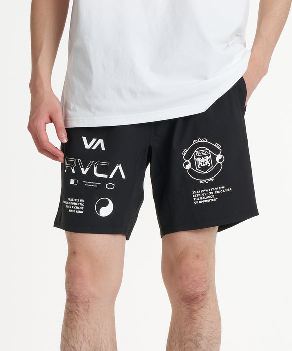 RVCA メンズ SPIRIT ALL OVER SPORTS SHORTS ショートパンツ 【2026年夏モデル】 BLK / XL