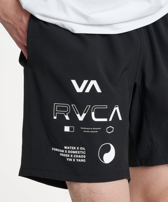 RVCA メンズ SPIRIT ALL OVER SPORTS SHORTS ショートパンツ 【2026年夏モデル】 BLK / XL