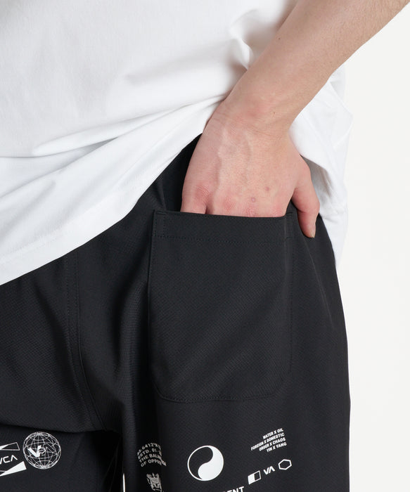 RVCA メンズ SPIRIT ALL OVER SPORTS SHORTS ショートパンツ 【2026年夏モデル】 BLK / XL