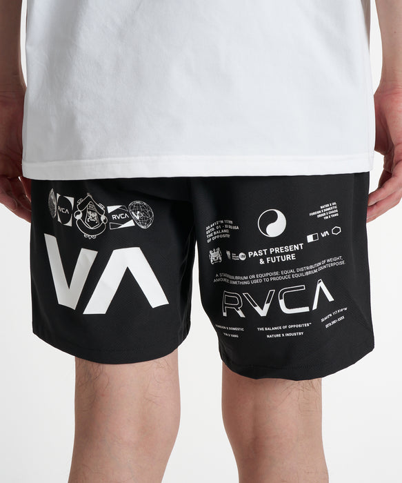 RVCA メンズ SPIRIT ALL OVER SPORTS SHORTS ショートパンツ 【2026年夏モデル】 BLK / XL