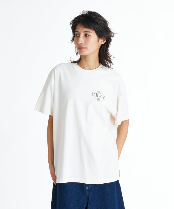 dow新品RVCAレディースNEW WORLDＴシャツ【S】 OUTLET】RVCA レディース DAISY VA BOX LOGO LOOSE FIT SS TEE Tシャツ