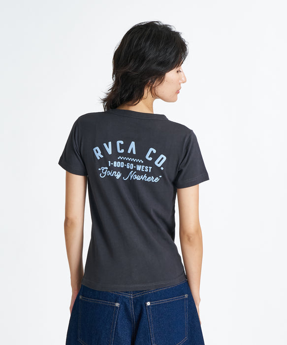 RVCA ウィメンズ ONSHORE BABY HENRY ST Tシャツ 【2026年夏モデル】 WAA / M