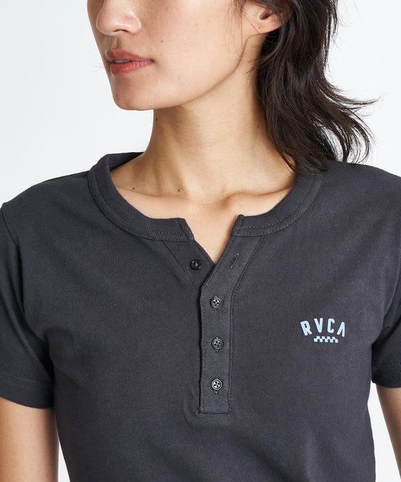 RVCA ウィメンズ ONSHORE BABY HENRY ST Tシャツ 【2026年夏モデル】 WAA / M