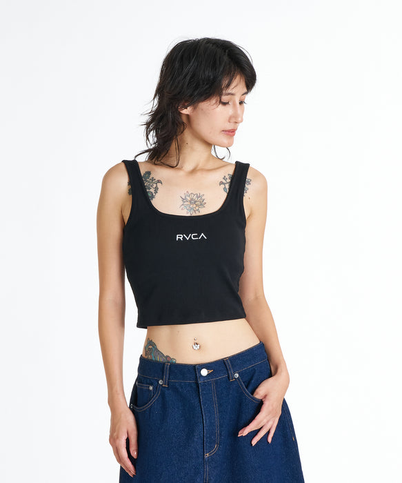 RVCA ウィメンズ MINI RVCA RIBBED TANKTOP タンクトップ 【2026年夏