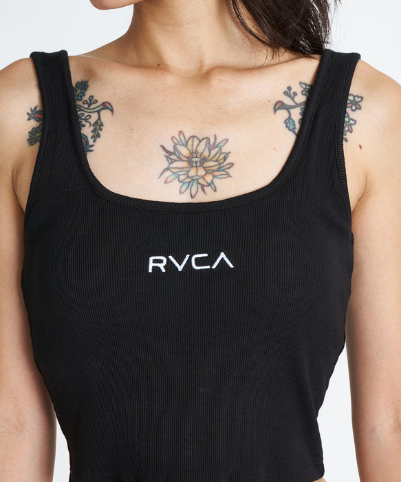 RVCA ウィメンズ MINI RVCA RIBBED TANKTOP タンクトップ 【2026年夏モデル】 BLK / M