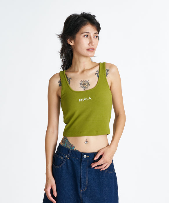RVCA ウィメンズ MINI RVCA RIBBED TANKTOP タンクトップ 【2026年夏