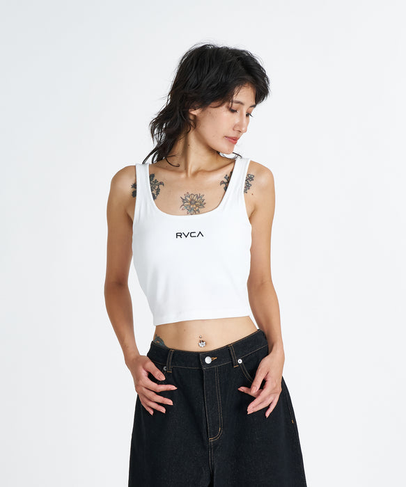 RVCA ウィメンズ MINI RVCA RIBBED TANKTOP タンクトップ 【2026年夏