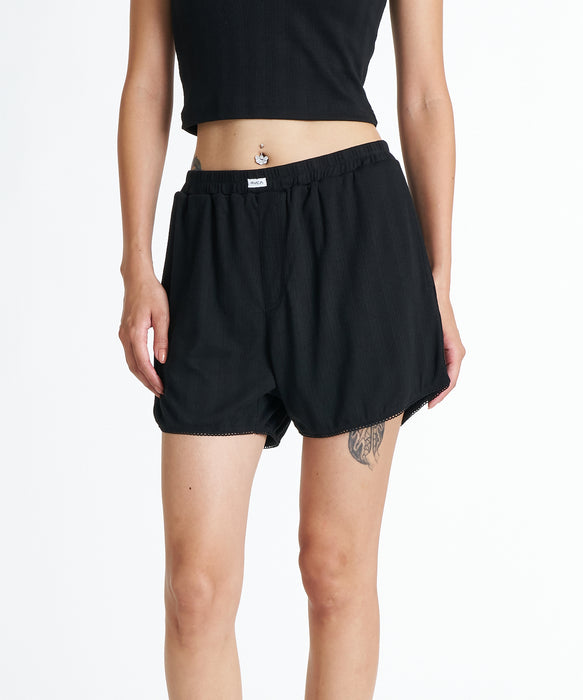 RVCA ウィメンズ MINI RVCA DROP NEEDLE RIB TRUNKS ショートパンツ
