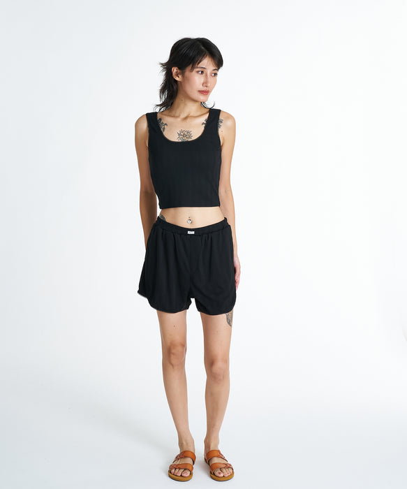 RVCA ウィメンズ MINI RVCA DROP NEEDLE RIB TRUNKS ショートパンツ 【2026年夏モデル】 BLK / M